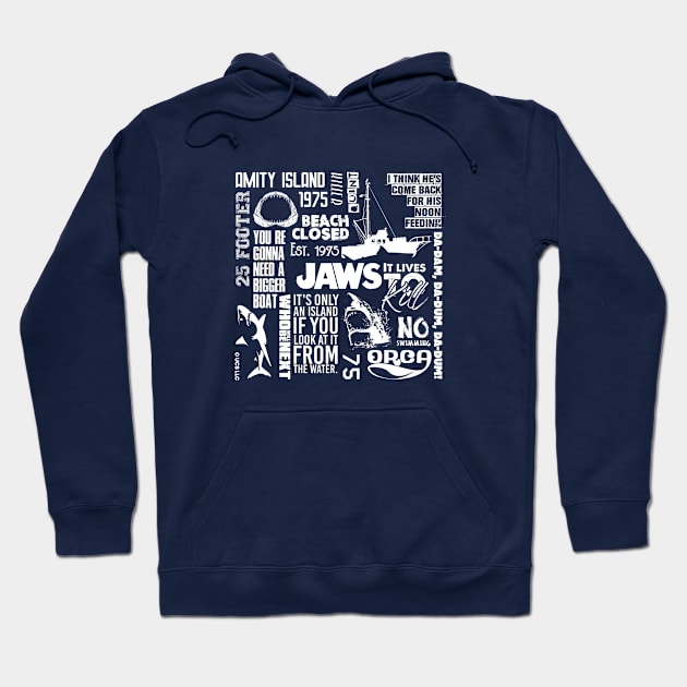 Jaws movie quotes. Birthday party gifts. Officially licensed merch. Perfect present for mom mother dad father friend him or her Hoodie by SerenityByAlex